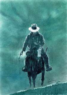 Hermann | Duke, Je suis une ombre, couverture originale à l’encre de chine et à l’aquarelle pour cet album paru en 2019 au Lombard. | Septimus