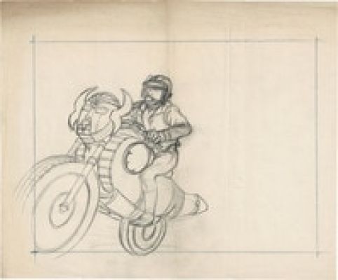Ushio Souji hand written illustration "Electric Zaborger" | Mandarake (Big Web)