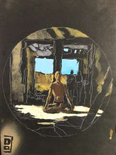 Thole, Karel - 1 Original preliminary drawing - L’Uomo nelle Rovine - 1985 | Catawiki