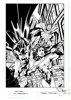 Aaron Lopresti, James Pascoe - Dc Overpower #3 Published Illustration (Wonder Woman, Superman, Batman!) 1996