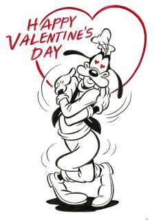 Tony Fernandez - Goofy In Love - Happy Valentine’s Day - Original Painting | Catawiki