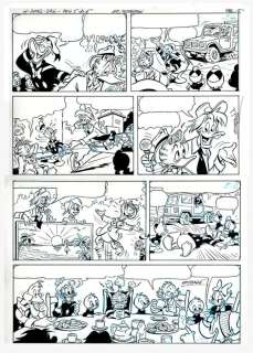 Donald Duck H 2022-236 - "Pech gehad!" - 1 planche de BD originale + 7 croquis - 2022 | Catawiki