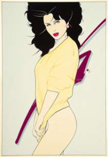 Patrick Nagel (American, 1945-1984) Untitled Acrylic on board 14-3/4 x 10-1/4 inches (37.5 x 26.0 cm) (image) Signed... | Heritage