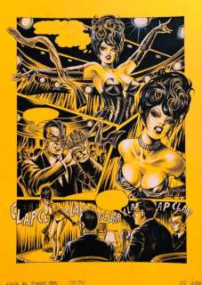 Nik Guerra - 2 Original colour page - Il Giallo del fumetto Nero - “Magenta spogliarello” tavola n.35 e n.36 - 2023 | Catawiki