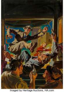 Norman Saunders (American, 1907-1989) Up Pops the Corpse, 10 Story Detective cover, July 1941 Oil on canvas 19 - | Heritage