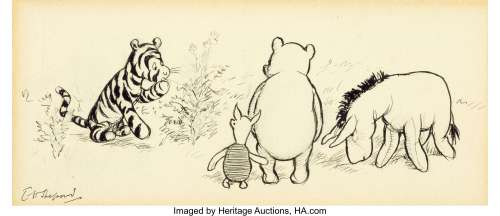 Ernest Howard Shepard (British, 1879-1976) It Appears You have Eaten a Bee, The House at Pooh Corner interior - | Heritage