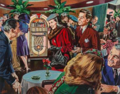 Albert Dorne (American, 1904-1965) - The Magic that Changes Moods, Wurlitzer advertisement Gouache on board 10-3/4 x 13...