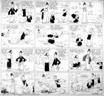 E. C. Segar - Original Comic Strip Art for Thimble Theater dated 9-21-30 (King Features Syndicate, 1930). - | Heritage