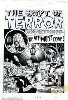 Al Feldstein - Original Art for The Crypt Of Terror #17, Complete 8-page story, "Death Must Come." (EC, - | Heritage