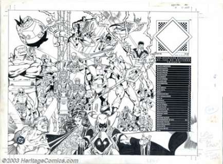 George Perez and Dick Giordano - Original Cover Art for Who‘s Who #3 (DC, 1985). From the definite directory of -