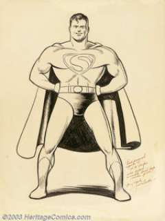 Joe Shuster - Original Superman Illustration (DC, 1940s). When Jerry Siegel and Joe Shuster created Superman in - | Heritage