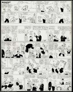 Frederick Opper - Happy Hooligan with And Her Name Was Maude Sunday Comic Strip Original Art, dated 1-26-30 -