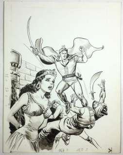 Marcello, Raphael Carlo | Original drawing + Color test for the cover  - Le cavalier inconnu  - (1964) | Catawiki