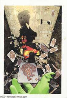 John Van Fleet - Hero #10 Cover Original Art (DC, 2003). Lesson One in Gotham City is "don‘t mess with the -