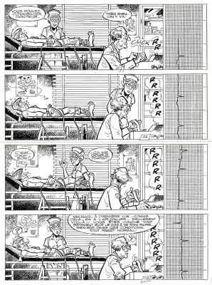 Lambil | Pauvre Lampil Tome 5, planche originale à l’encre de chine pour cet album paru en 1990 chez Dupuis. | Septimus