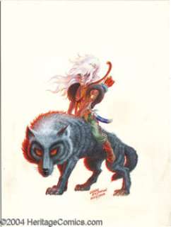 Kelly Freas and Wendy Pini - "Elfquest: The Quest Begins" Cover Original (Tor, 1996). Acrylic on -