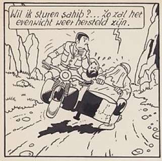 De Moor, Bob - 1 Original page - Nonkel Zigomar, Snoe en Snolleke - De Blauwe vinger (plaat 26 / stroken 101-104) - 1953 | Catawiki