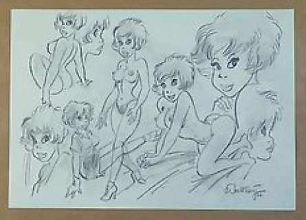 Walthéry, François - 1 Original drawing - Natacha - 8 Natacha nues - 2022 | Catawiki