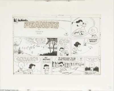 Charles Schulz - Peanuts Sunday Comic Strip Original Art, dated 5-30-54 (United Feature Syndicate, 1954). World - | Heritage
