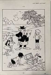 Nys, Jef - 1 Original drawing - Jommeke 19 - Wie zoekt die vindt | Catawiki