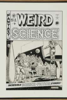 Al Feldstein - Weird Science #8 Cover Original Art (EC, 1951). This wild and woolly cover scene has all of the - | Heritage