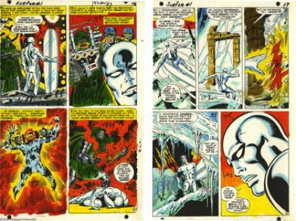 Bill Everett - Silver Surfer #1 Color Guide, Group of 38 (Marvel, 1968). Behold the sky-born spanner of a - | Heritage