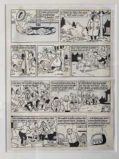 Vandersteen, Willy - 1 Page originale + album de luxe - Suske en Wiske 40 - De Zingende zwammen - 1960 | Catawiki