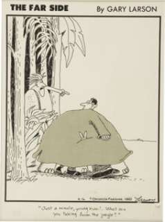 Gary Larson - The Far Side Daily Comic Strip Original Art, dated 4-16-83 (Chronicle Features 1983). - | Heritage