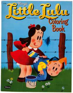 JOHN STANLEY â€œLITTLE LULUâ€ COLORING BOOK ORIGINAL PAINTING WITH LETTER OF PROVENANCE AND MORE. | Hake’s
