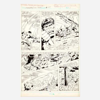 Lot 148 - Herb Trimpe and Bruce Patterson, Marvel Treasury Edition #25 Story Page 17 Original Art (Marvel Comics, 1979) | Landry Pop Auctions