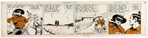 â€œTHE LONE RANGERâ€ ORIGINAL ART FOR FIVE 1941 DAILY STRIPS PUBLISHED IN â€œDELLâ€ COMIC BOOK #1. | Hake’s