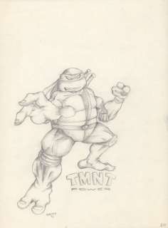 Dan Norton - Teenage Mutant Ninja Turtles TMNT Power Pencil Art Drawing - 1996 Signed
