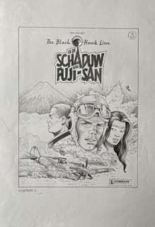 Staller, Jack - 1 Original preliminary drawing - The Black Hawk Line - In de schaduw van Fuji-San - 1992 | Catawiki
