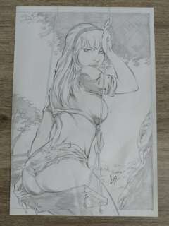 Cato - 1 Original drawing - Supergirl - Supergirl on swing commission - 2016 | Catawiki