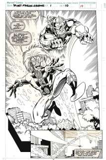 Mark McKenna, Ron Lim - Spider-Man: Friendsâ & Enemies #1 P 14 Splash (Huge Nova & Speedball!) 1994