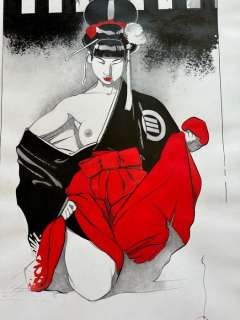 Michetz, Marc - 1 Original colour drawing - Kogaratsu - Geisha - 2015 | Catawiki