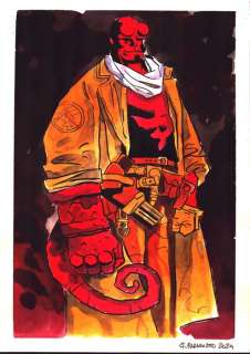 Caracuzzo, Giancarlo - 1 Original colour drawing - Hellboy - 2024 | Catawiki