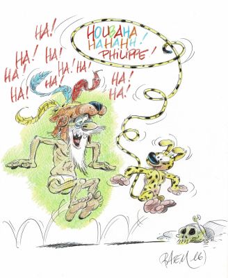 Batem | Lot 172 - Marsupilami, Le temple de Boavista en édition spéciale Marsu-Productions, agrémenté d’une dédicace. Proche de l’état neuf. | Septimus