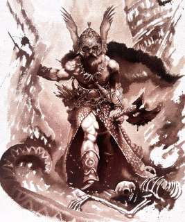 Martin R.R. - Dark Kingdom: Tribute to Frazetta - Hand-Signed by Sara Frazetta - Original Wine Art | Catawiki