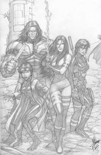 Dale Keown - X-Men 20 Cover Psylocke Domino Jubilee Warpath