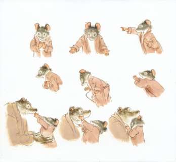 Gabrielle Vincent - Illustration originale n°10 - Le Sapin de Noël - Ernest et Célestine