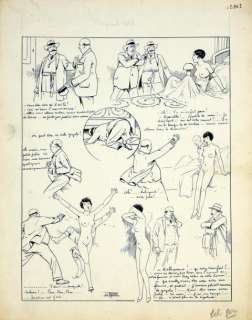 Le Rallic, Etienne - Flagrant désir Encre de chine légèrement érotique réalisée