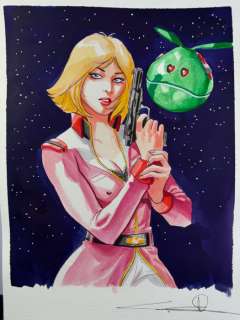 Candita, Giuseppe - 1 Original drawing - Gundam - Tributo a Sayla Mass | Catawiki