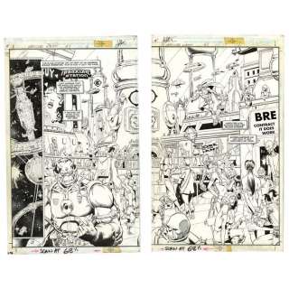 DC Comics - J.W. Rinzler Collection: Hardcore Station No. 2 P. 16-17 by Jim Starlin and Joe Rubinstein | Propstore