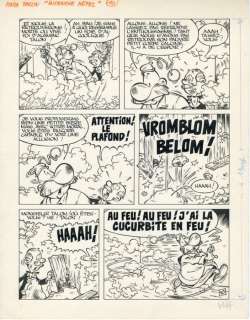 Hachel - 1 Original page - Achille Talon - Papa Talon - Incendie hotel | Catawiki