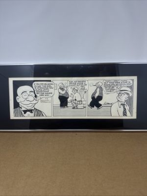 Mutt and Jeff Original Comic Strip Art 1987 Al Smith Willard Framed | eBay US (Buy It Now)