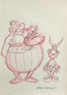 Sommacal, Giorgio - 1 Original colour drawing - Asterix e Obelix | Catawiki