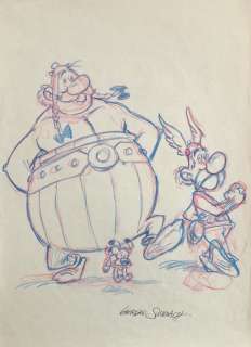 Sommacal, Giorgio - 1 Original colour drawing - Asterix e Obelix | Catawiki