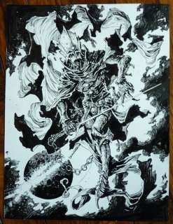 Pontet, Cyril - 1 Original drawing - Chroniques de la Lune Noire - Chevalier de la Négation - 2023 | Catawiki