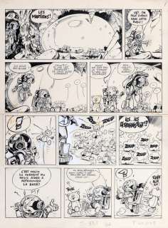 Wasterlain - Bob Moon et Titania, planche Ã  l‘encre de Chine…